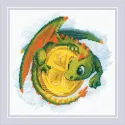 Kryželiu siuvinėjimo rinkinys "Sėkmės moneta" 20x20 SR2142