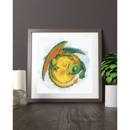 Cross stitch kit "Good Luck Coin" 20x20 SR2142