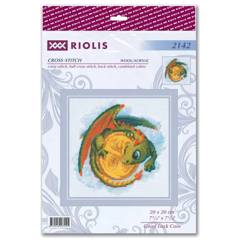 Kryželiu siuvinėjimo rinkinys "Sėkmės moneta" 20x20 SR2142