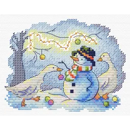 Cross stitch kit "Snow Fun" SM-736