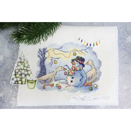Kryželiu siuvinėjimo rinkinys "Snow Fun" SM-736