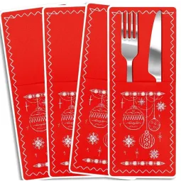 Рождественские узоры. Набор для сервировочных приборов. 4 шт ST-1014