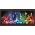 Deimantų paveikslėlio rinkinys "Švytintis megapolis" 70x30 cm AM1602
