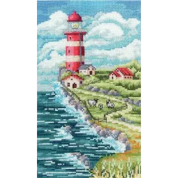 Kreuzstich-Set "Landschaft mit Leuchtturm" SANP-64