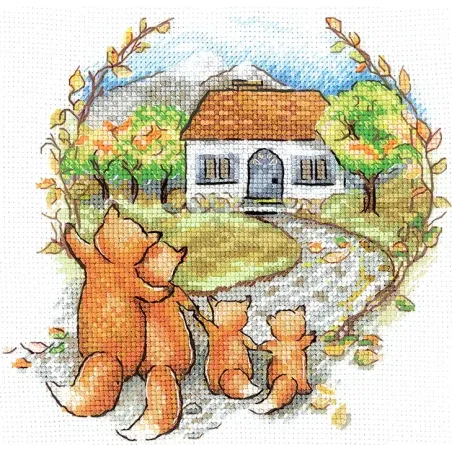 Kreuzstich-Set "Einweihung. Füchse" SANN-30