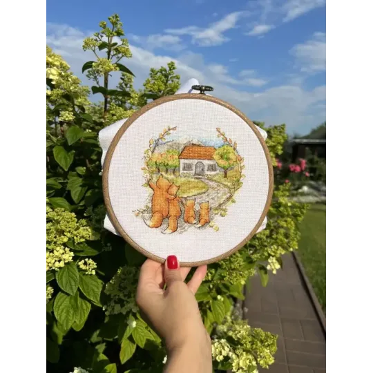 Kreuzstich-Set "Einweihung. Füchse" SANN-30
