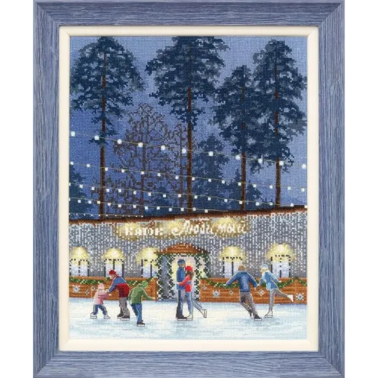 Cross stitch kit "Meeting at the skating rink" 30×24 cm S/GM049