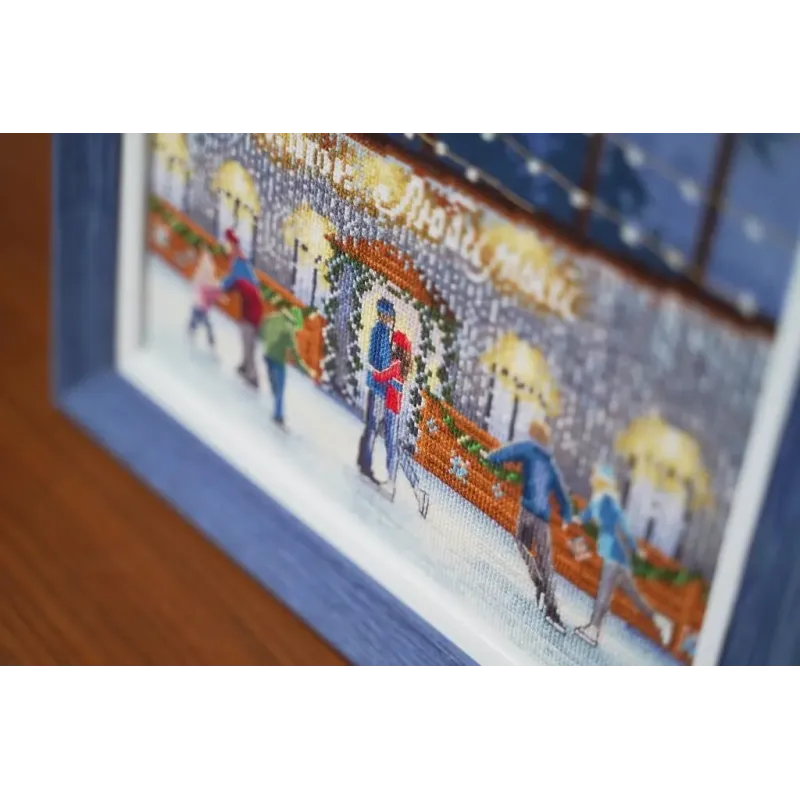 Cross stitch kit "Meeting at the skating rink" 30×24 cm S/GM049