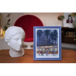 Cross stitch kit "Meeting at the skating rink" 30×24 cm S/GM049