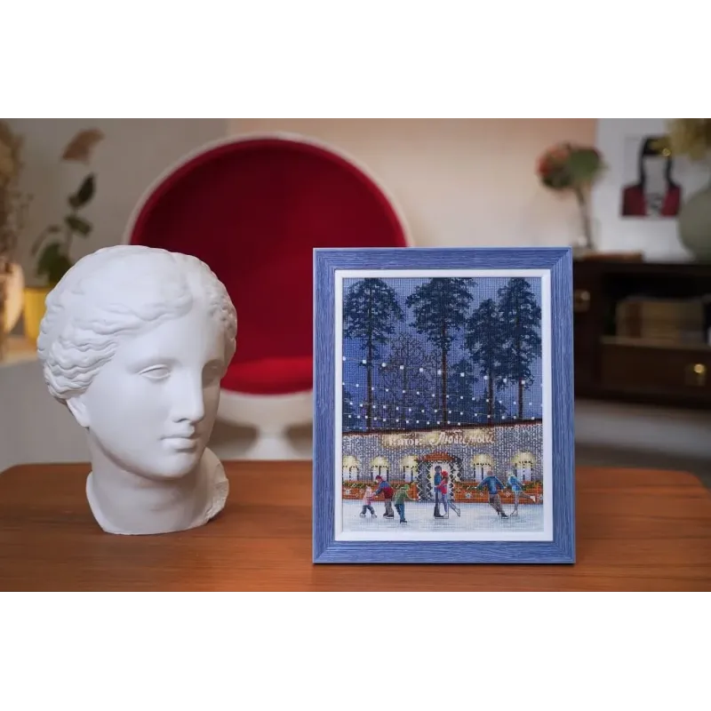 Cross stitch kit "Meeting at the skating rink" 30×24 cm S/GM049