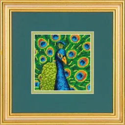 Gobeleno adatos taško rinkinys Colorful Peacock D71-07242