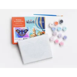 Paint by numbers rinkinys Pūkuota arbatos šventė 13x16 cm MINI162