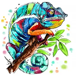 (D) Chameleonas 38*38 cm WD2514