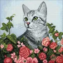 (D) Blume Katze 38*38 cm WD2509