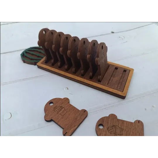 Organizatorius su ritėmis (10 vnt.). Cactus KF016/2