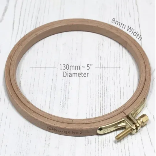 Nurge buko medienos siuvinėjimo lankelis 13 cm 100-2