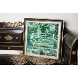 Cross stitch kit "White water lilies" 40.5 × 40 cm 1899 S/MK052