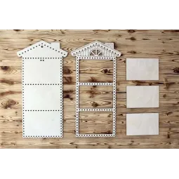 Verkaufsrahmen durchbrochenes Dreifach "Haus" OR-053