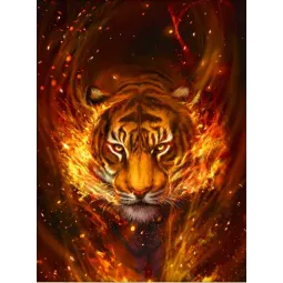 Tigre dans les flammes 30*40 cm AZ-4137