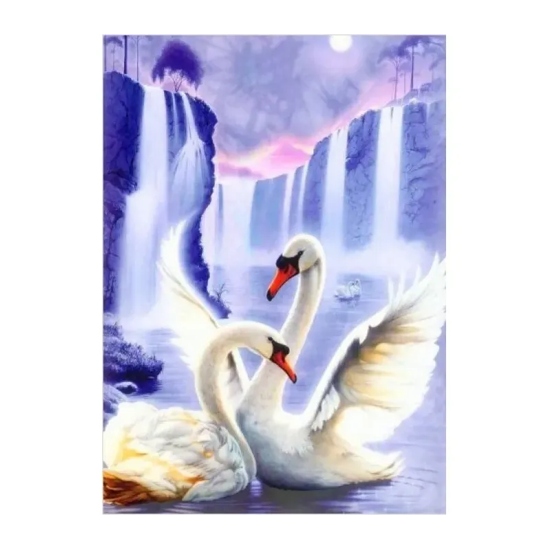 SONDERANGEBOT Diamant-Malerei Set Schwanenpaar 50x67 cm AZ-197