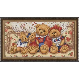 Kit de peinture diamant Ours en peluche 30х60 cm AZ-1645