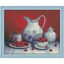 (Discontinué) Kit de peinture diamant Nature morte aux cerises 50х40 cm AZ-1376