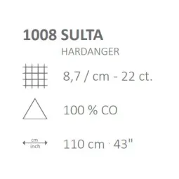 Sulta Hardanger, 22 ct Evenwave Stickstoffgewebe 1008/110/264 Farbe 264