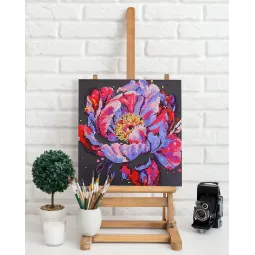 Kit de broderie de perles de taille moyenne Time to bloom (Décors) 20x20 cm AAMB-104