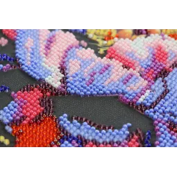 Kit de broderie de perles de taille moyenne Time to bloom (Décors) 20x20 cm AAMB-104