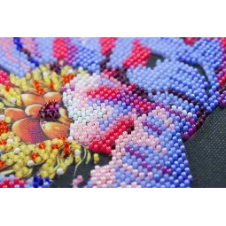 Kit de broderie de perles de taille moyenne Time to bloom (Décors) 20x20 cm AAMB-104