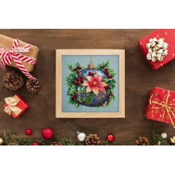 Kit de broderie perlée moyen - Brillance de Noël (Scènes déco) 20x20 cm AAMB-113
