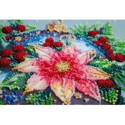 Kit de broderie perlée moyen - Brillance de Noël (Scènes déco) 20x20 cm AAMB-113