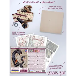 Kits de point de croix Cygnes amoureux (Scènes déco) 21x36 cm AAH-269