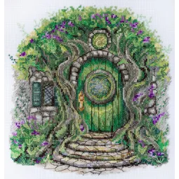 Kit de point de croix Où vivent les elfes (Scènes déco) 20x21 cm AAH-267