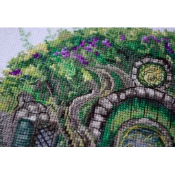 Kit de point de croix Où vivent les elfes (Scènes déco) 20x21 cm AAH-267