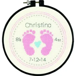 Baby Footprints in Counted Cross Stitch  D72-74127