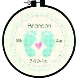 Baby-Fußabdrücke in Zählkreuzstich  D72-74127