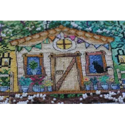 Cross stitch kit Cat house 33x33 cm AAH-061