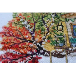 Cross stitch kit Cat house 33x33 cm AAH-061