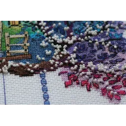 Kit point de croix Maison pour chat 33x33 cm AAH-061