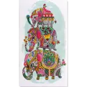 Kit de broderie de perles principal Trois éléphants pour le bonheur (Scènes déco) Abris Art AB-605 Kit de broderie de perles principal Trois éléphants pour le bonheur (Scènes déco) Abris Art AB-605