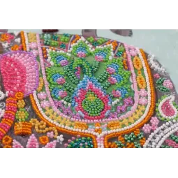 Main Bead Embroidery Kit Three elephants for happiness (Deco Scenes) Abris Art AB-605