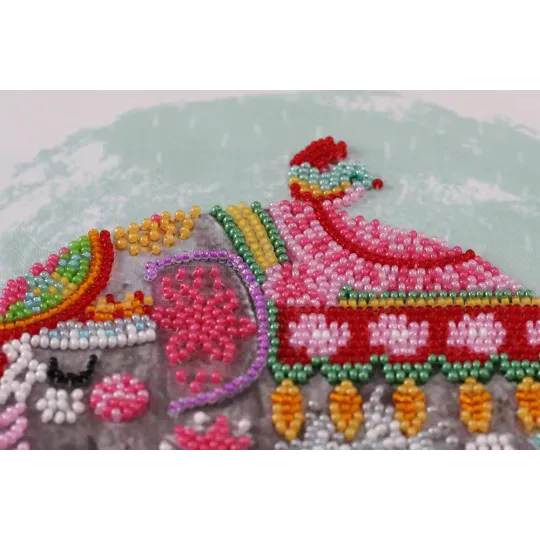 Kit de broderie de perles principal Trois éléphants pour le bonheur (Scènes déco) Abris Art AB-605 Kit de broderie de perles principal Trois éléphants pour le bonheur (Scènes déco) Abris Art AB-605