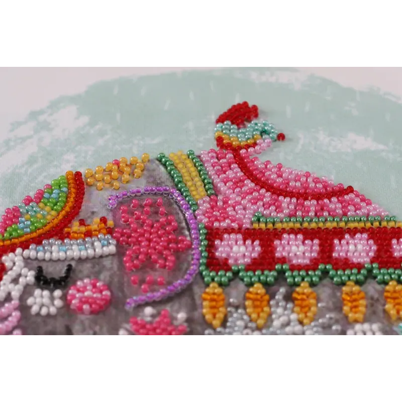 Main Bead Embroidery Kit Three elephants for happiness (Deco Scenes) Abris Art AB-605