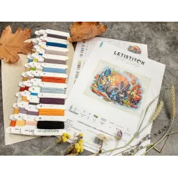 Осень с кроликом 25x20 см SLETIL8998