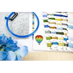 Cross stitch kit "Blue Harmony" 24x24 cm SLETIL9934