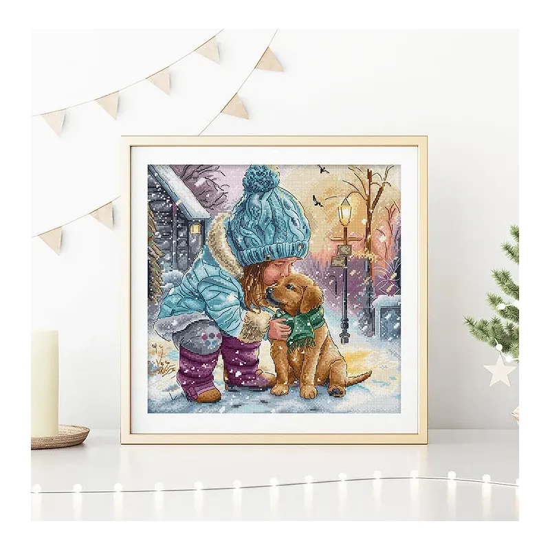 Kreuzstich-Set "Beste Freunde" 28x27cm SLETIL9925