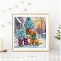 Kreuzstich-Set "Beste Freunde" 28x27cm SLETIL9925