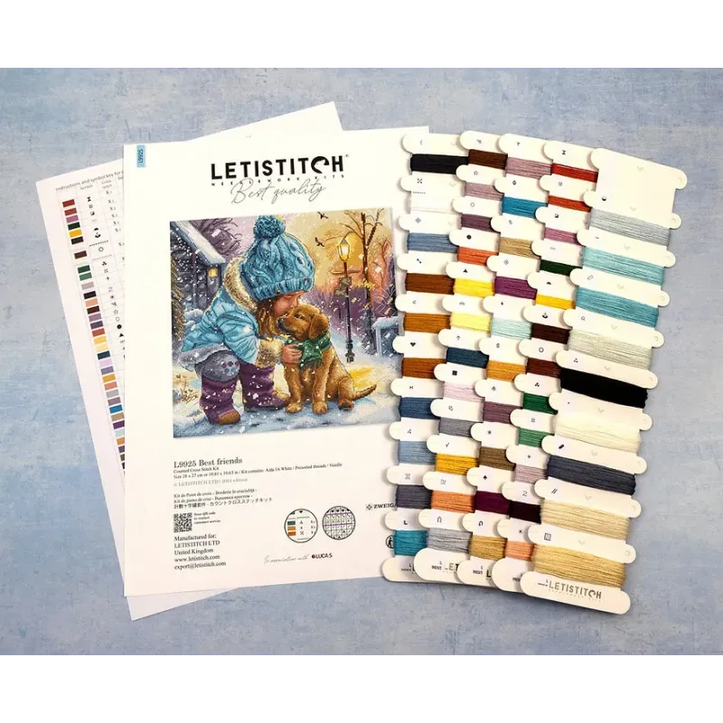 Kreuzstich-Set "Beste Freunde" 28x27cm SLETIL9925
