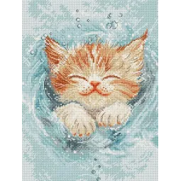 Cross stitch kit "Splashing playtime" 18x24 cm SLETIL9931